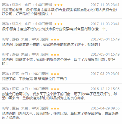 欧迪克门窗质量怎么样