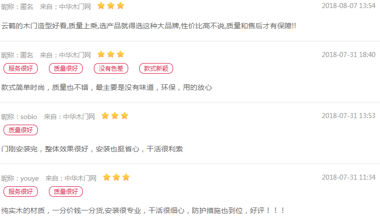云鹤木门质量怎么样